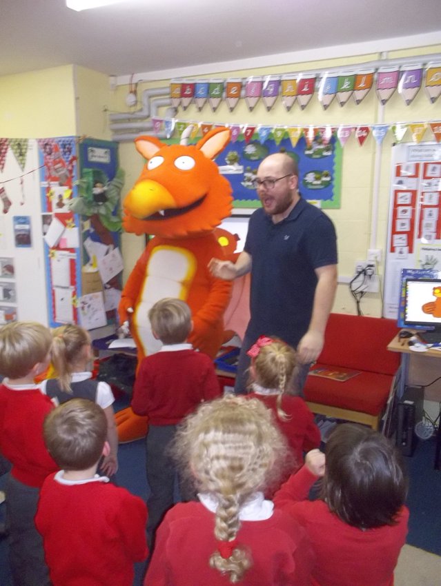 Image of Zog comes to meet Reception Class