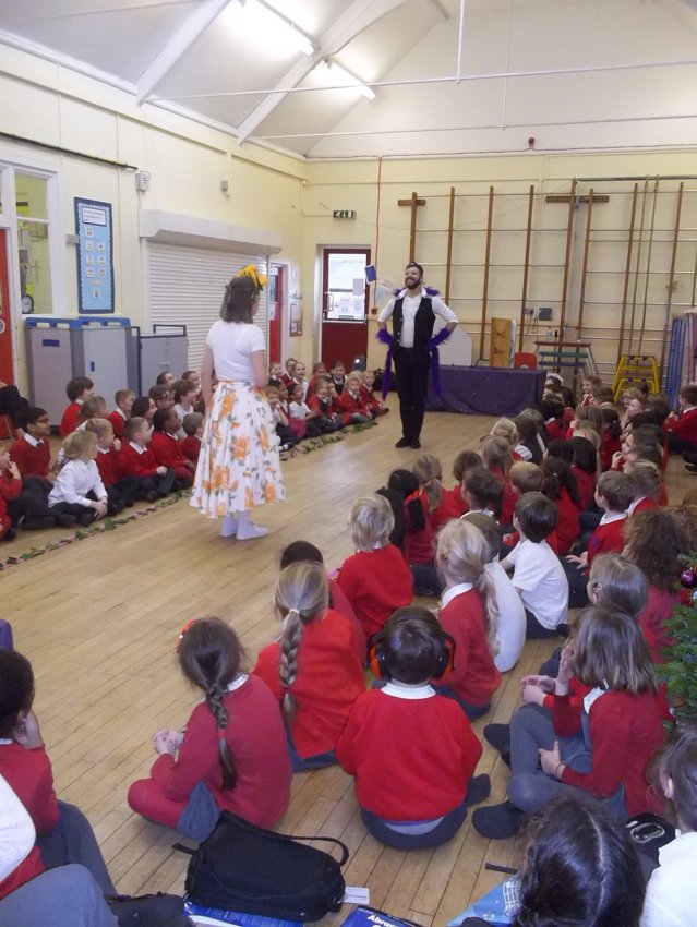 Image of Trinity St Stephen children enjoy the pantomime, Beauty and the Beast