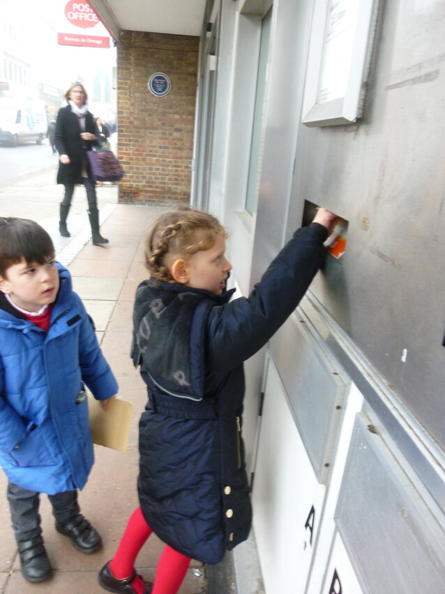 Image of Reception Class visit the Post Office