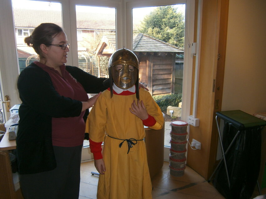 Image of Year 4 learn more about the Anglo-Saxons at the Chertsey Museum