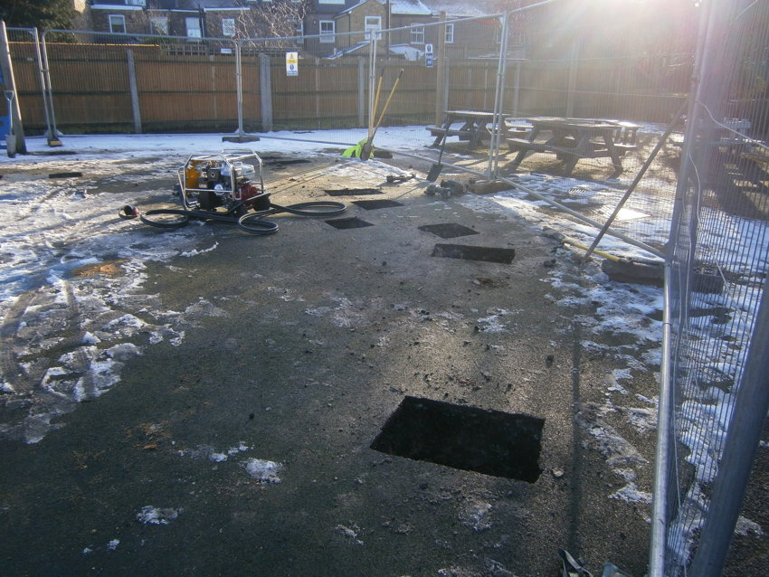 Image of Work starts on the new playground at Trinity!